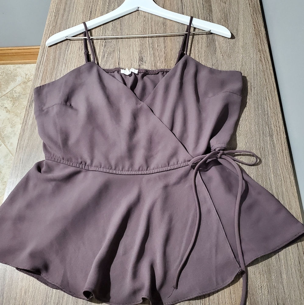 Purple Peplum Style Cami Top